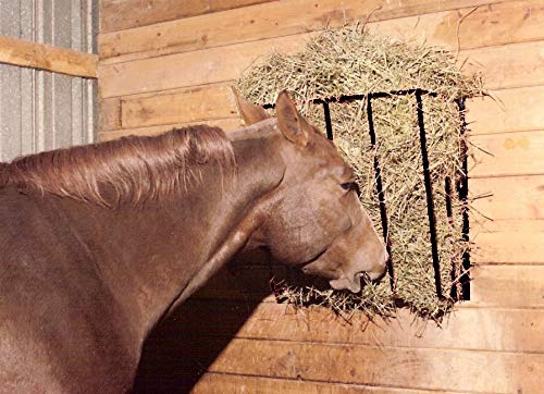 Country Manufacturing Wall Mount Hay Rack Feeder for Horses & Goats - 2 ft, Black, Model CM212, Pack of 2, Made in USA