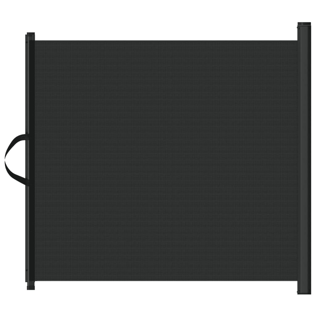 vidaXL Retractable Pet Gate - Black Polyester Dog Barrier/Stair/Kitchen Fence, 46.3"x49.2"