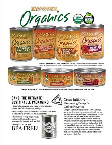 Evangers Organics Chicken & Turkey Dinner for Dogs - 12, 12.5 oz Cans