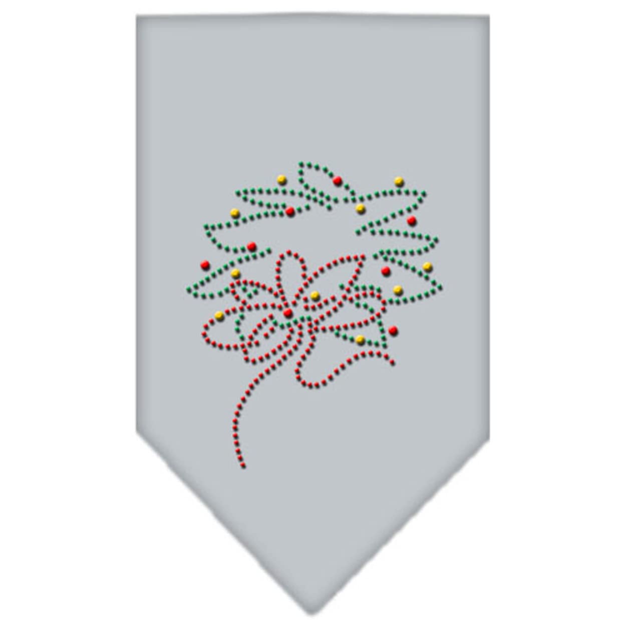 Mirage Pet Products Wreath Rhinestone Bandana, Small, Grey