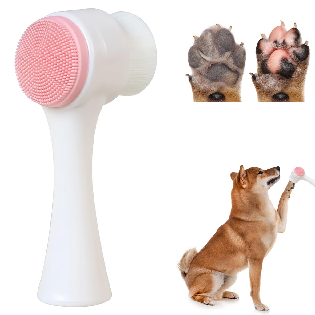 Qpets Dog Paw Cleaner Brush, Mud & Dirt Removal Tool For The Pet Foot After Walking, Gentle Fine Bristles For Dry & Wet Use  Ma