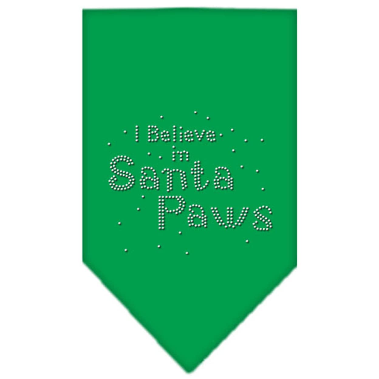 Mirage Pet Products Santa Paws Rhinestone Bandana, Small, Emerald Green