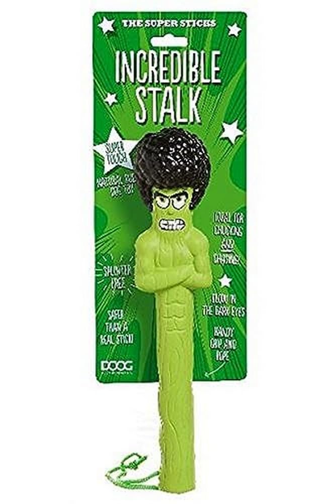 DOOG - The Supersticks Incredible Stalk Fetch Toys Safer Than Real Sticks, Splinter Free, Glow-in-The-Dark Eyes, Floats, Easy to