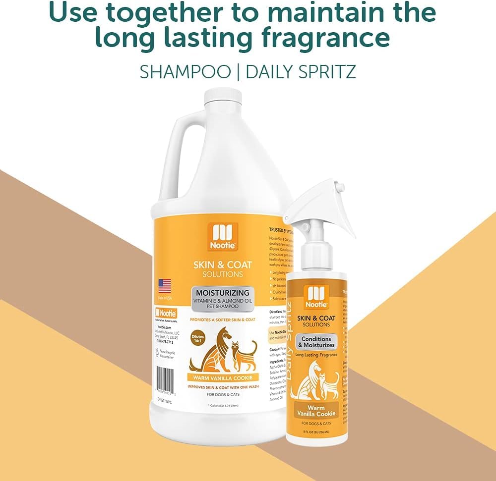 Nootie - Pet Shampoo For Sensitive Skin -  Revitalizes Dry Skin & Coat - Natural Ingredients - Soap, Paraben & Sulfate Free - Cl