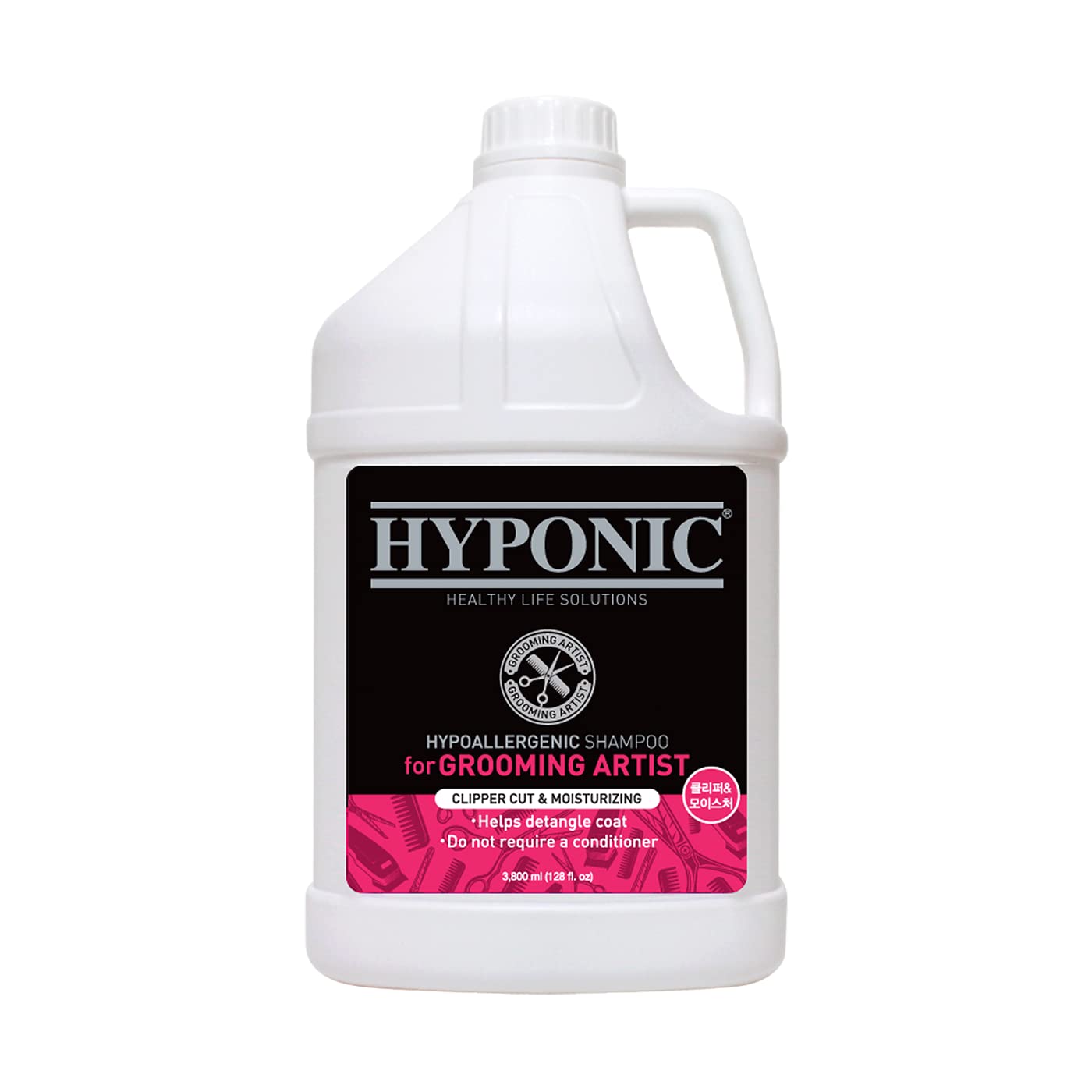 HYPONIC Grooming Artist Shampoo - Hypoallergenic Pet Shampoo for Groomers (Clipper Cut & Moisturizing (1 GAL))
