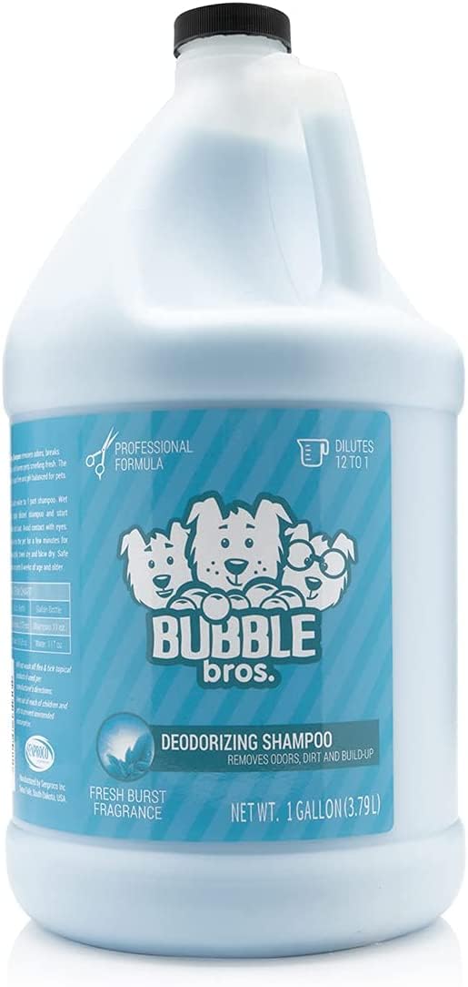 Bubble Bros. Deodorizing Dog Shampoo, Gallon - Naturally Derived, Eliminates Pet Odor, Breaks Through Dirt And Build Up, Leaves Dogs Smelling Fresh, Usa Made