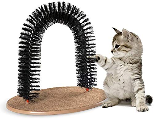 24X7 Emall Cat Arch Self Groomer Massager Groom Toy Dog Brushes Pet Puppy Cat Scratcher Toys Fur Grooming Cat Toy Brush Controls