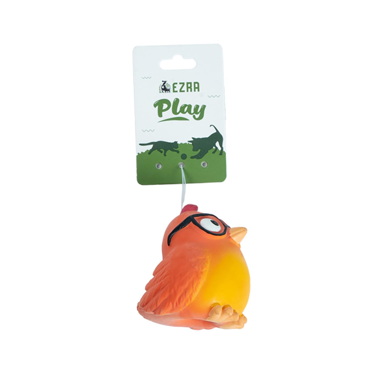 Ezra Play Glasses Chicken Squeaky Latex Dog Chew Toy | Durable NonToxic Rubber Chew Bone | Interactive Toy For Dental Health, T