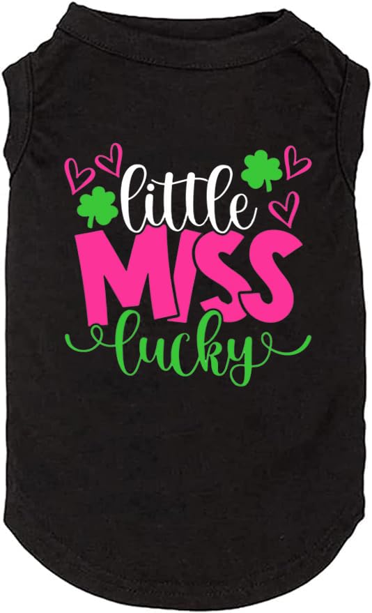 Dog Apparel Lucky Boy Letter Print Clover Shirts For Small Large Dog Vest Puppy Gift St Patrick'S Day Costume(Xx-Large,Black03)