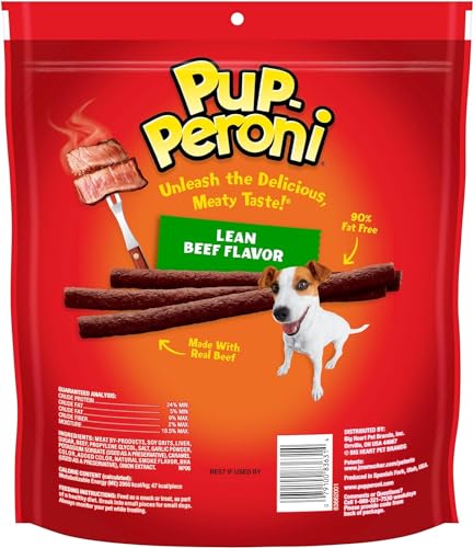 Pup-Peroni Dog Treats, Lean Beef Flavor, 22.5 Ounce, Made with Real Beef, 90% Fat Free