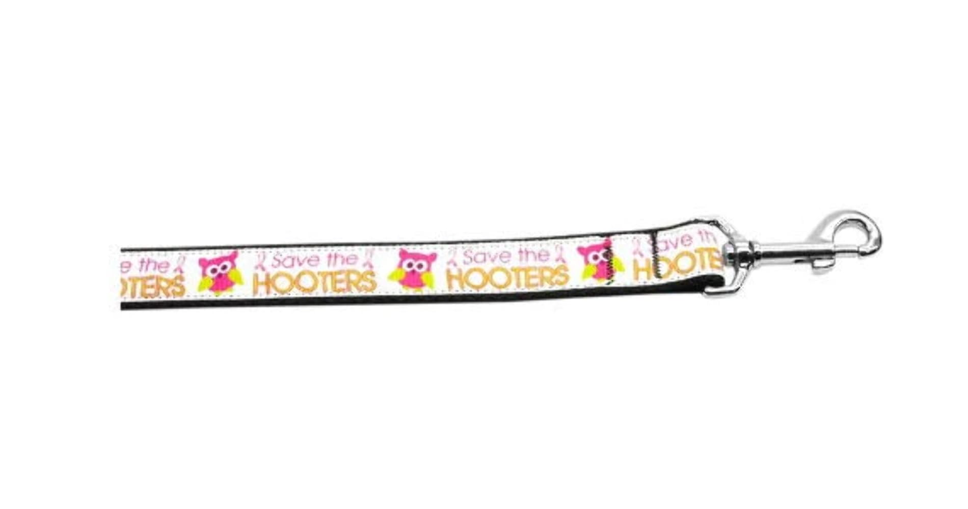 Pet Dog & Cat Nylon Collar or Leash, "Save The Hooters" 3/8" w x 6 ft. leash