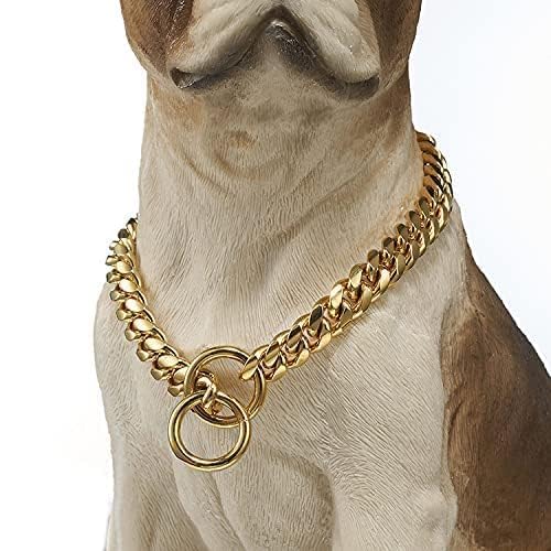 Psk Pet Mart Dog Collar Chain, Brass Golden Chrome Plated I Dog Collar For Large & Medium Size Dogs I Length Of Choke Chain I 3M