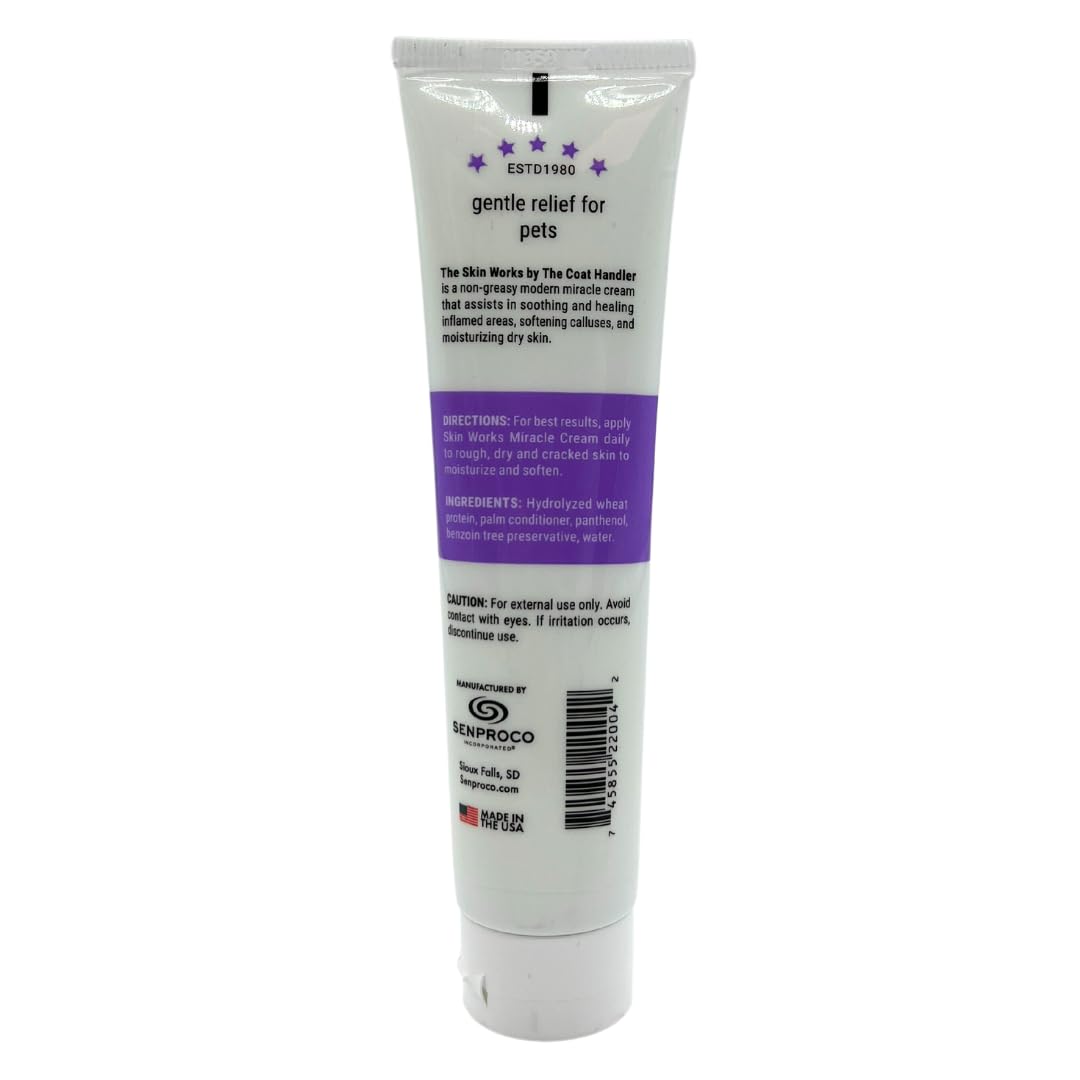 The Coat Handler Skin Works - All Natural Healing Balm for Pets & Humans, 4 oz - Non-Greasy, Soothes Calluses & Moisturizes Dry Skin