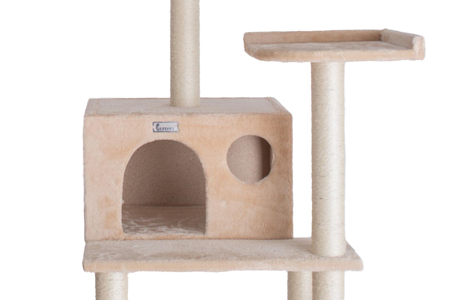 Gleepet Gp78680621 Cat Tree With Hammock, 68-Inch, Beige