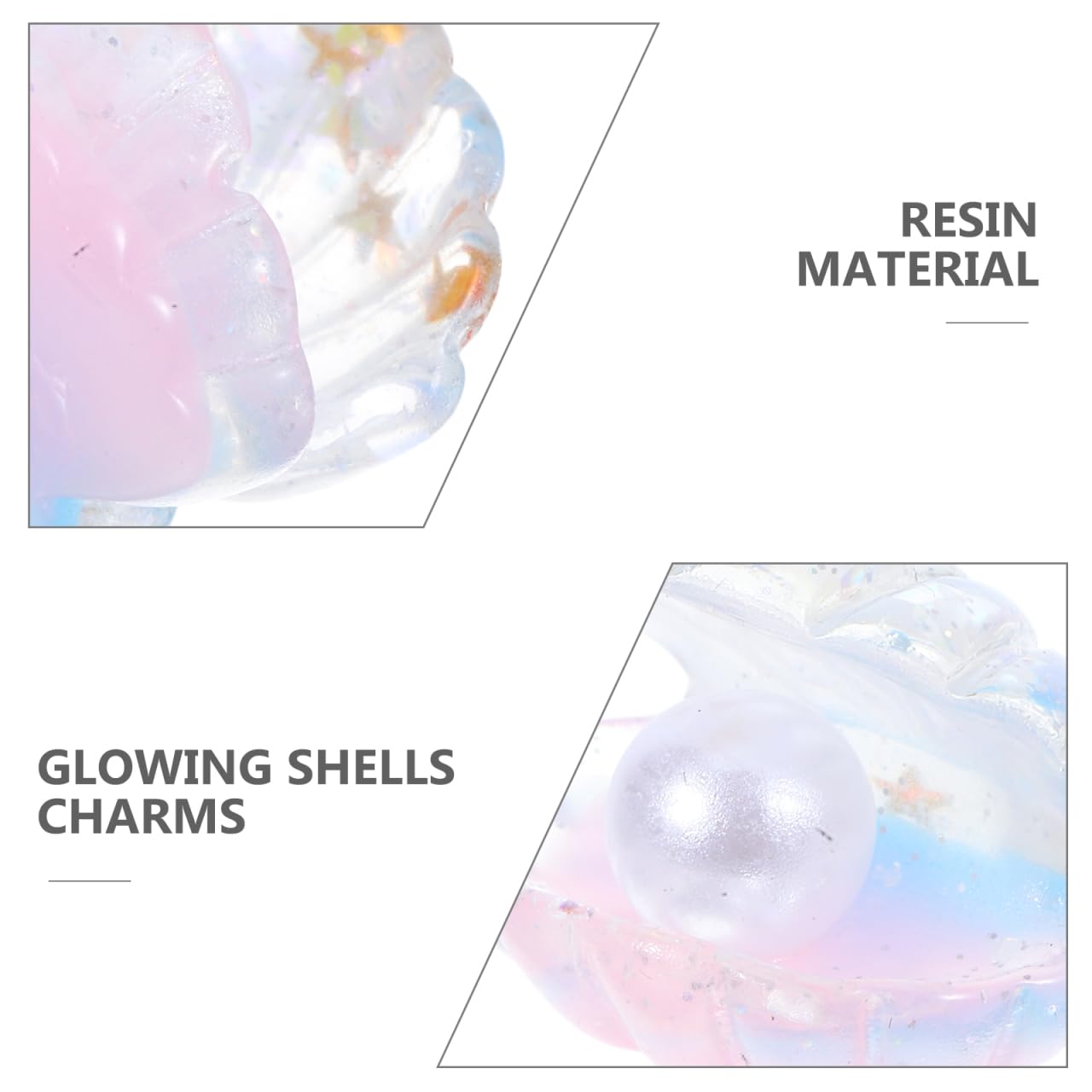 BESPORTBLE Mini Ocean Resin Animals: 16Pcs Luminous Simulated Shell with Pearl Mini Resin Ocean Landscape Decorative Shell Ornam