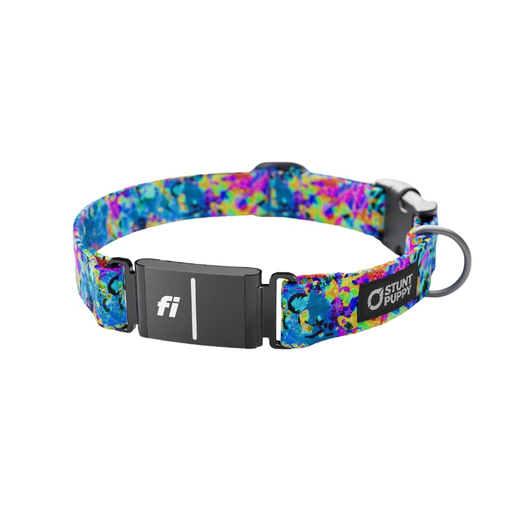 Stunt Puppy Dog Collar, Fi Series 3 Ready, Jammin Sea Visions, X-Large - Compatible With Fi Gps Device (Not Included)
