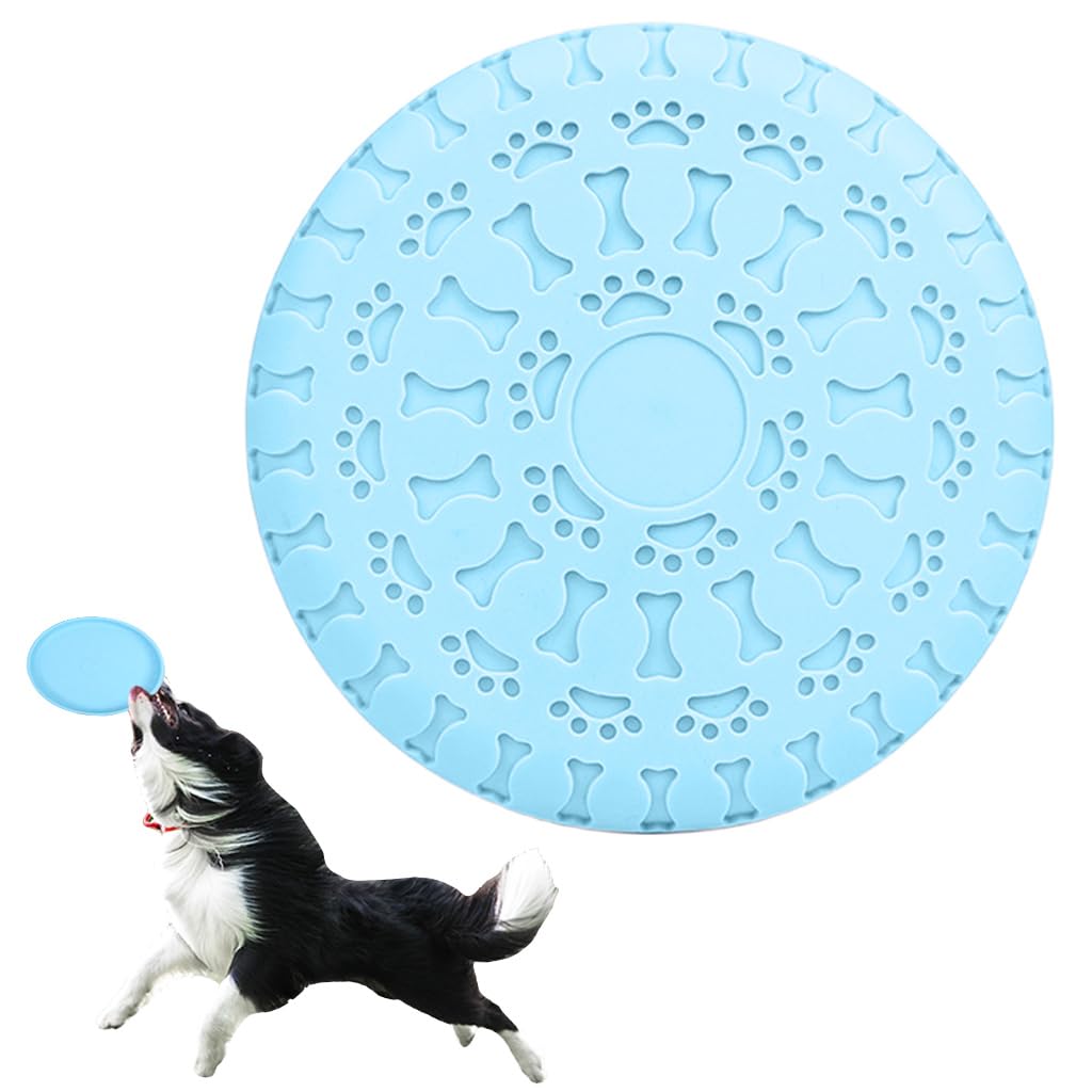 Zibuyu Dog Flying Disc Toys, Tpr Rubber Interactive Throwing Saucer For Active Chewers, Waterproof Floating Pet Fetch Disc, Reli