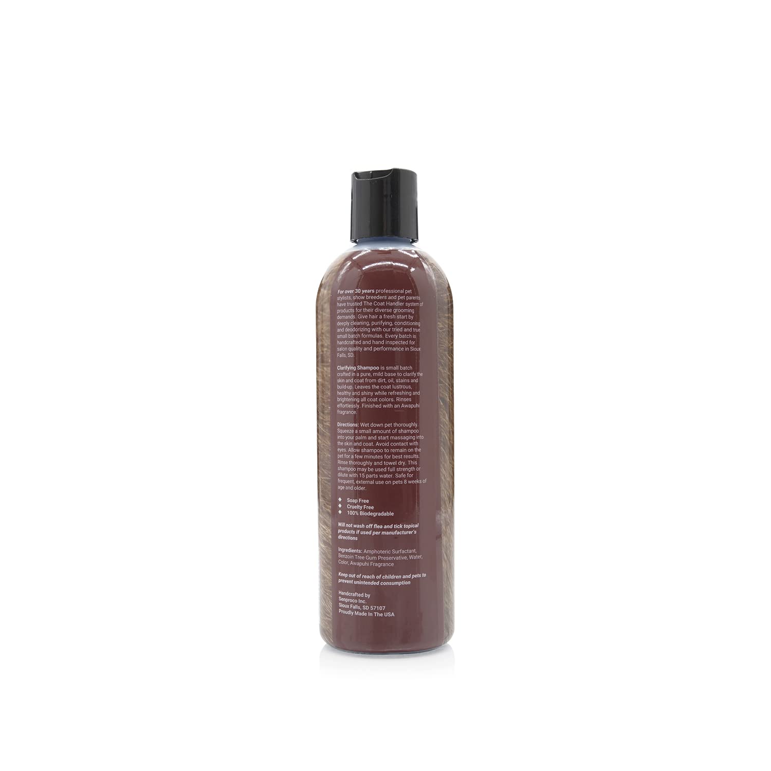 The Coat Handler Clarifying Dog Shampoo, 16 oz - Natural Ingredients, Brightening, Removes Stains and Dirt, Brightens All Coat C
