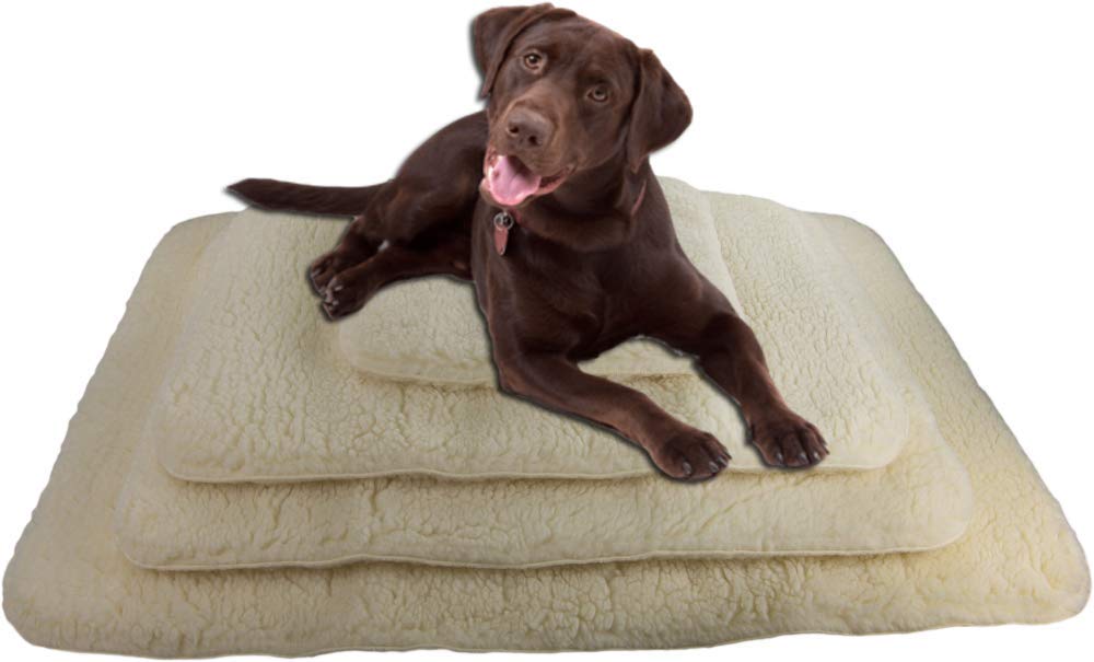 Activedogs Hi Loft Faux Lambskin Plush Sherpa Dog Bed - Medium 24'-36' - Orthopedic & Machine Washable - Double Layered