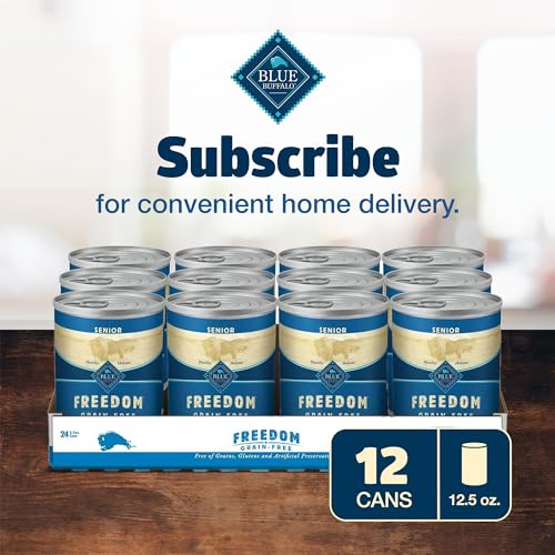 Blue Buffalo Freedom Grain-Free Senior Wet Dog Food, Free of Glutens & Artificial Preservatives, Made With Natural Ingredients,