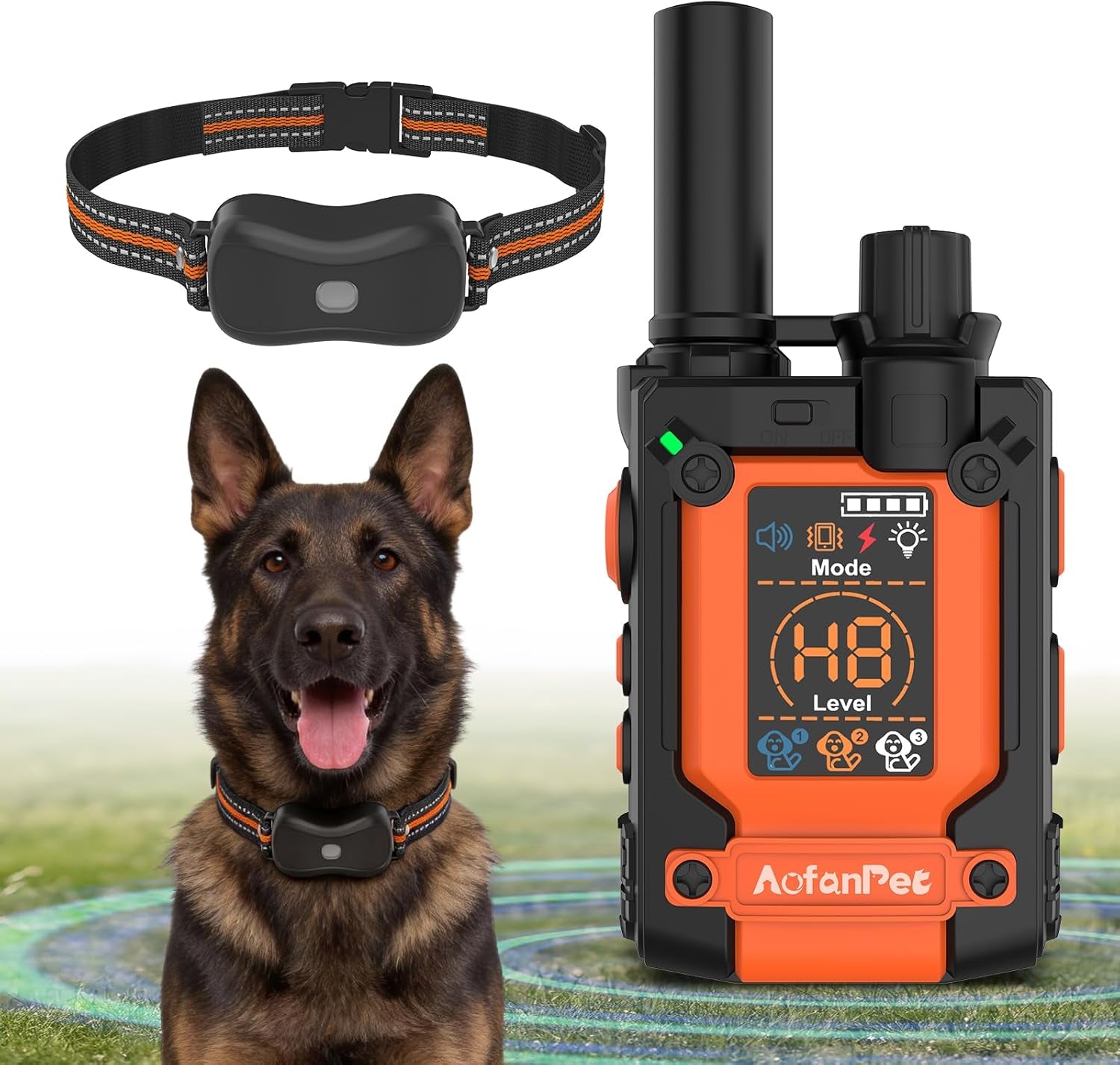 Dog Training Collar Remote 4500ft Waterproof Rechargeable Beep Vibration Shock