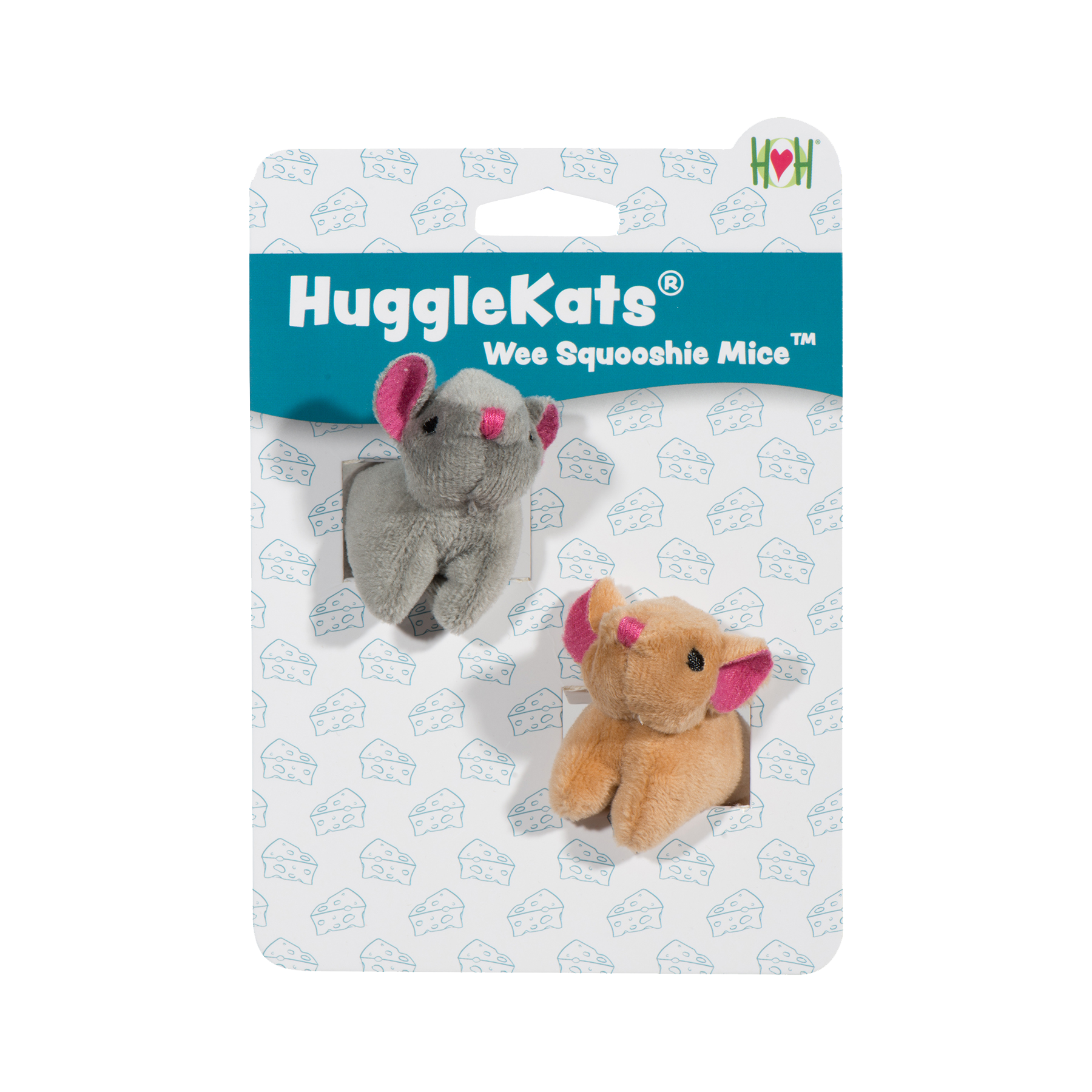 HuggleKats® Wee Squooshie Mice Cat Toys, 2 Pack