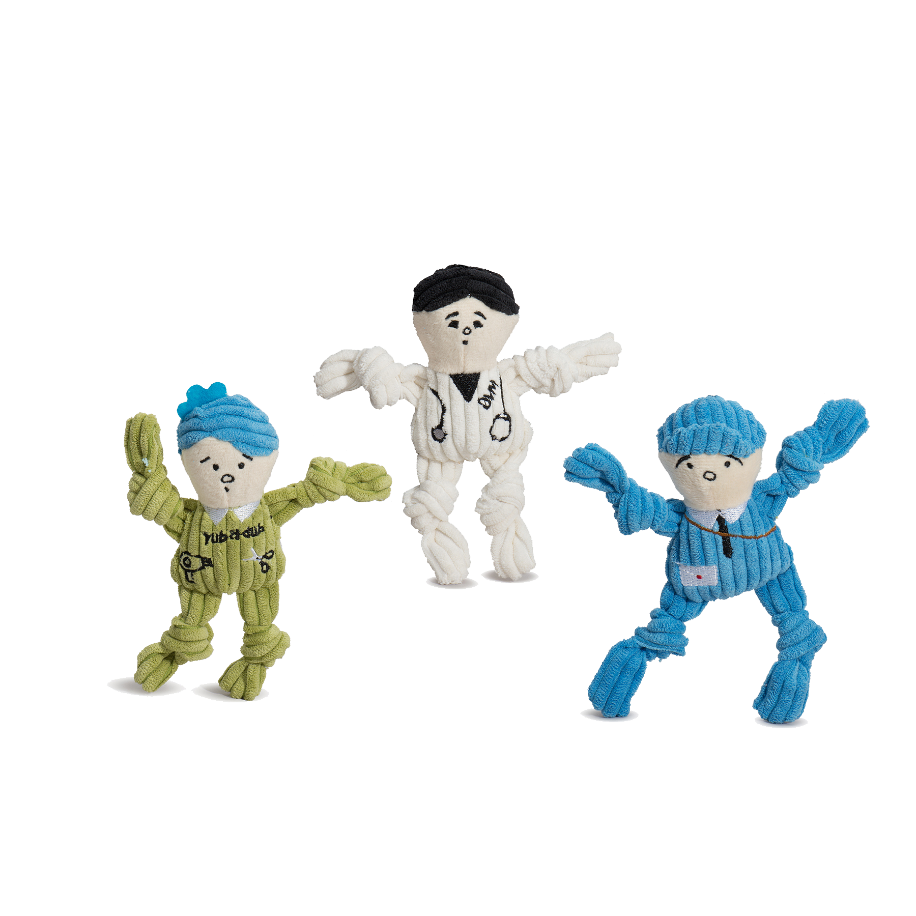 Wee Huggles® Assorted Dog People™ Plush Dog Toys, 3 Pack