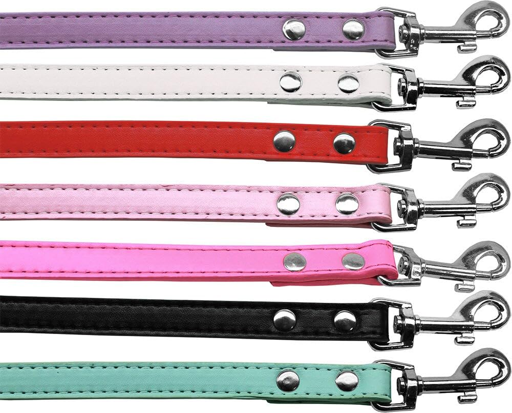Mirage Pet Products Premium Plain Pet Leash, 1/2" x 6', Light Pink