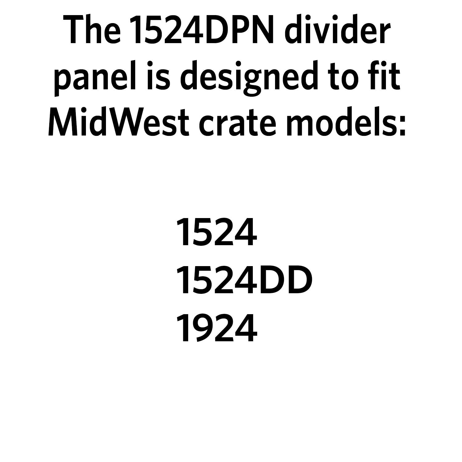 MidWest Homes for Pets Dog Crate Divider Panel - Alloy Steel, Black, Fits Models 1324TD, 1524, 1524DD, 1524DPN, B24,