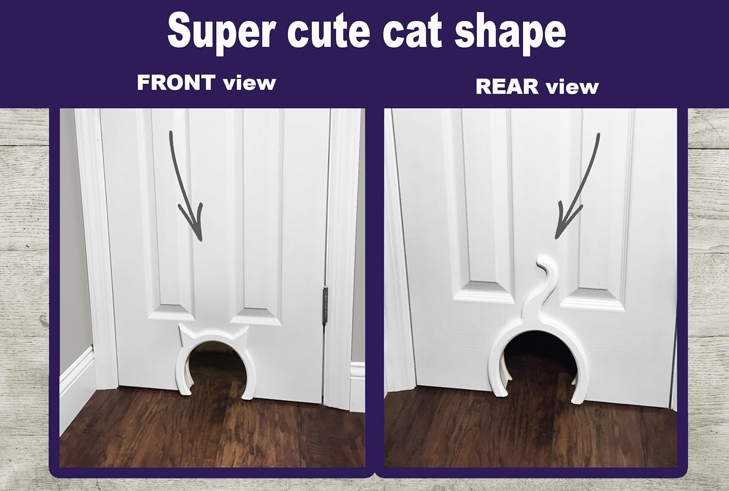 The Kitty Pass Interior Cat Door - Let Your Cat In And Out Of Closed Doors, Secure Pet Proof Gate Latch - For Cats Up To 21 Lbs