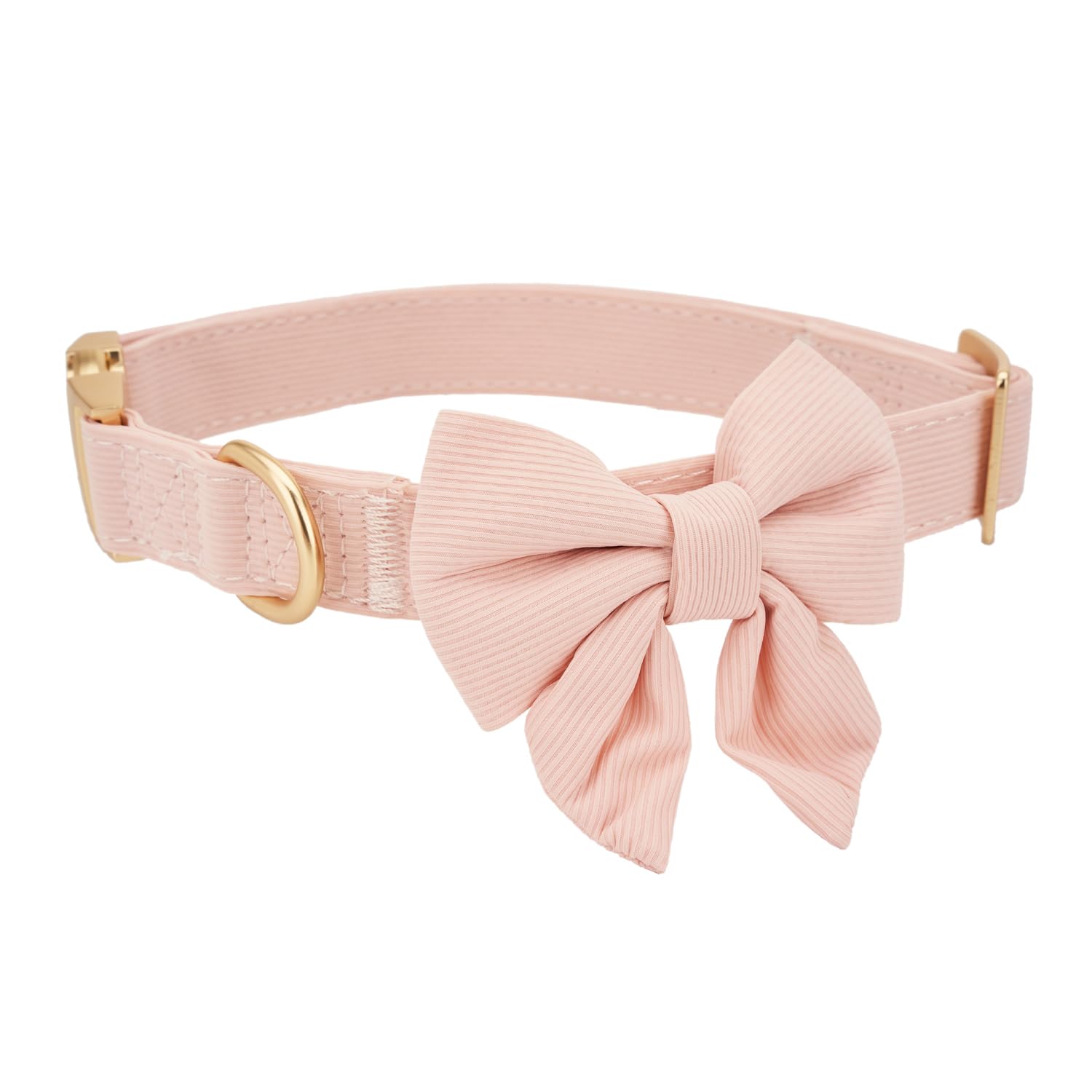 Ewinoom Bowtie Dog Collar Adjustable Soft Collars With Detachable Bow Tie And Metal Buckle For Female Small Medium Large Dogs,Ba