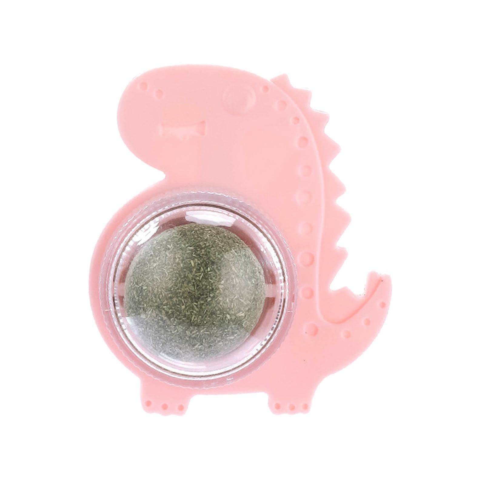 Myaddiction Natural Catnip Balls Removable Healthy Rotating For Playing Grinding Licking Pink