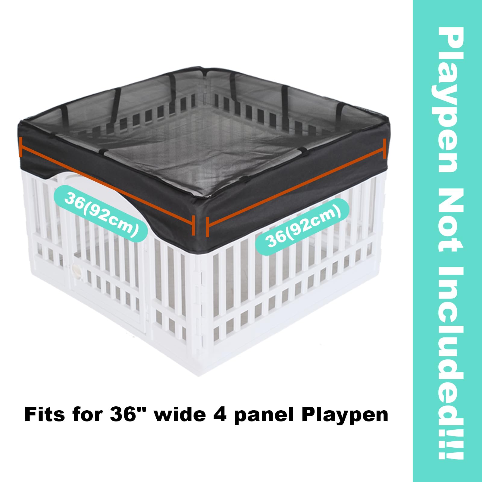New Upgrade Dog Playpen Mat Crate Mat Puppy Pads,Leak-Proof Dog Crate Pad,Anti-Slip Bottom[Playpen Not Included !!!] Reusable Wh
