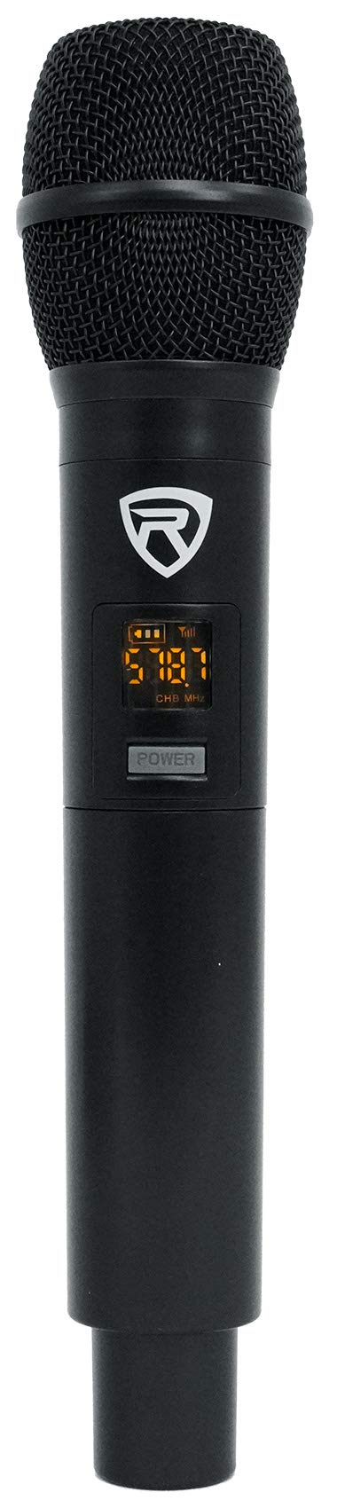 Rockville RKI65BT Dual UHF Wireless Microphones with Bluetooth Karaoke Interface, Black