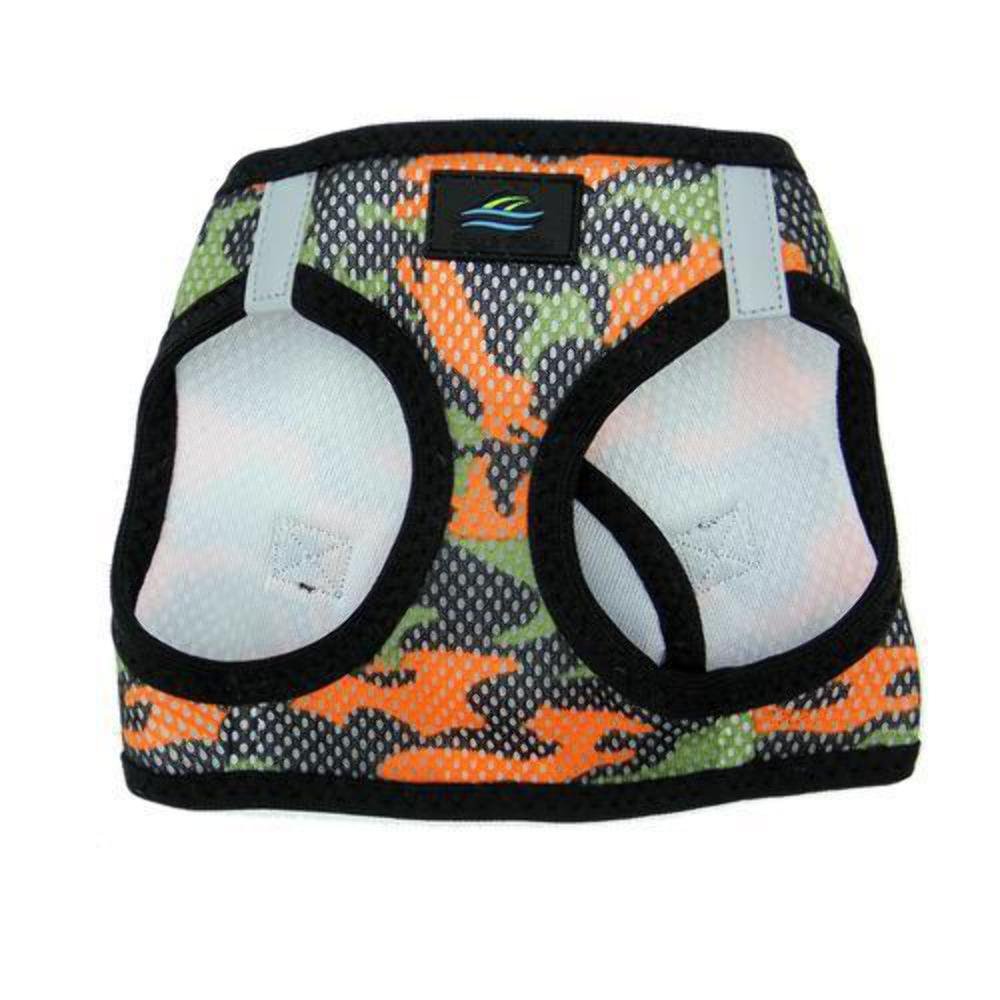American River Dog Harness Camouflage Collection - Orange Camo, Medium
