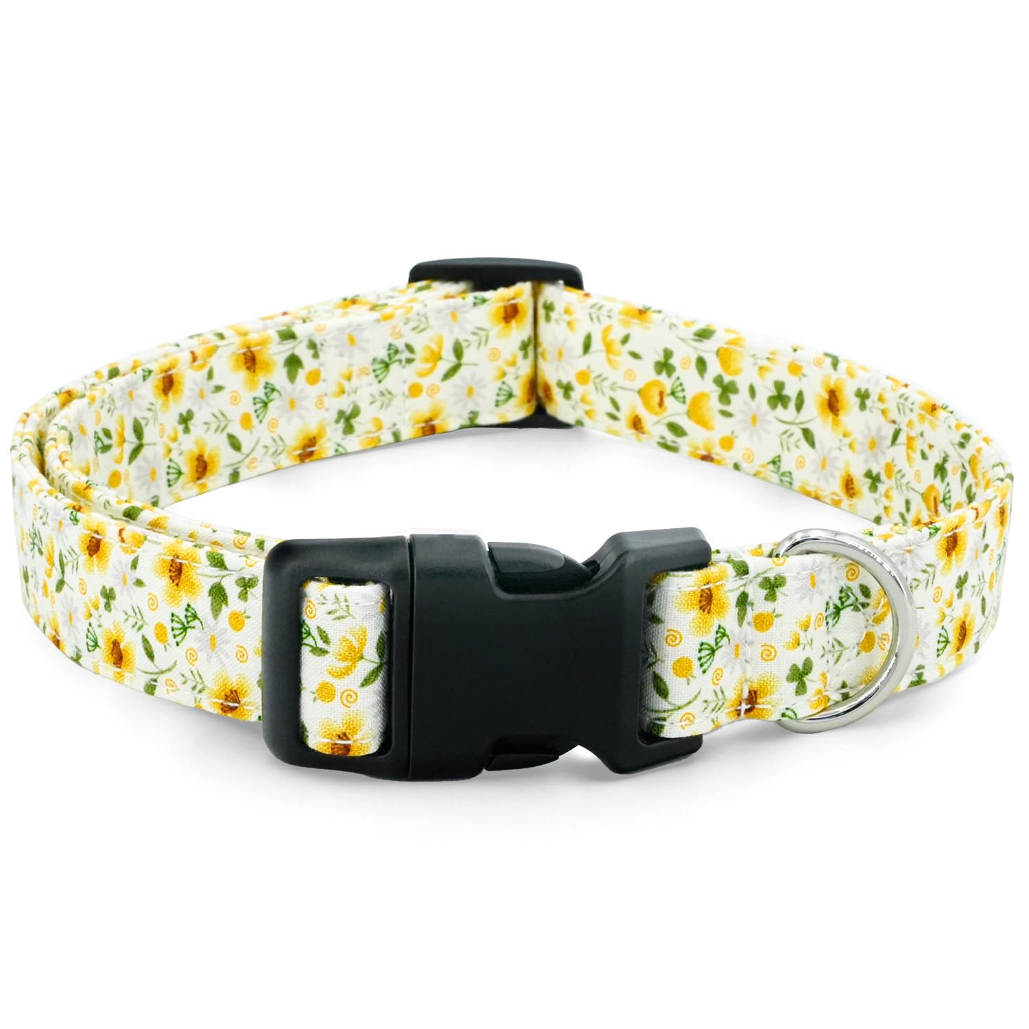 Tunkoo Daisy Flower Dog Collar, Cute Adjustable Floral Collar For Boy And Girl Dogs With Strong Plastic Buckle - For Small Mediu