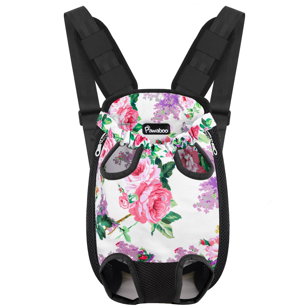 Pawaboo Pet Carrier Backpack, Adjustable Pet Front Cat Dog Carrier Backpack Travel Bag, Legs Out, Easy-Fit For Traveling Hiking 