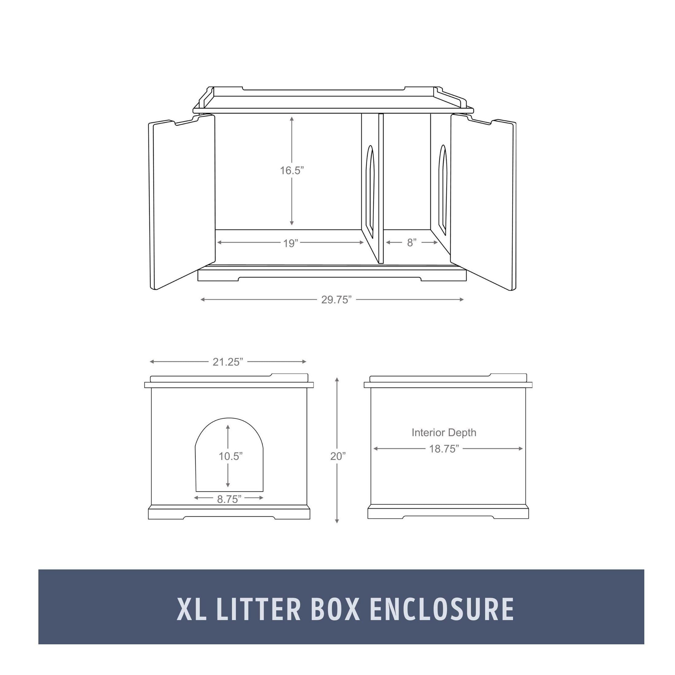 Trixie Furniture Style Xl Cat Litter Box Enclosure, Hidden Cat Washroom, Side Table Pet Home, White