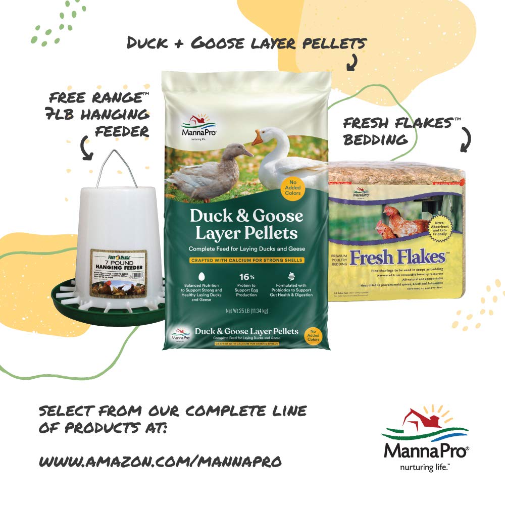 Manna Pro Duck Starter Grower Crumble - Non-Medicated Feed for Young Ducks - Supports Healthy Digestion - 25 Pounds
