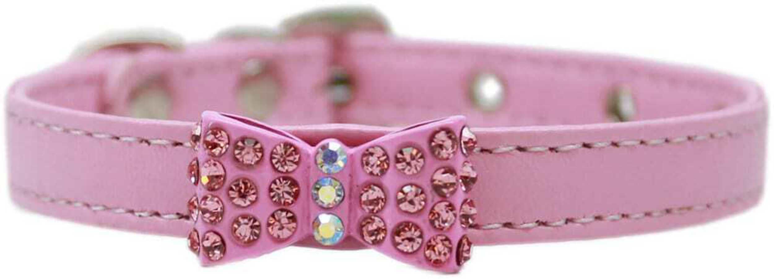 Dog, Puppy & Pet Fashion Collar, Bow-Dacious Crystal Red 10