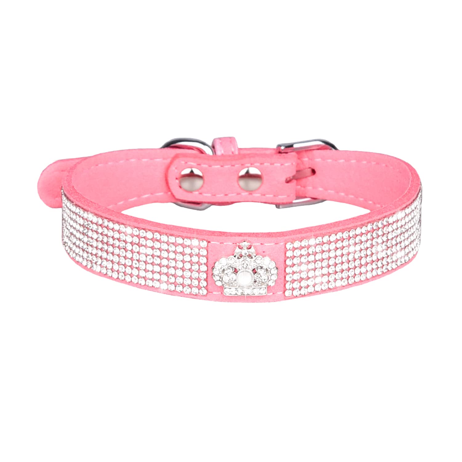 Bbmmayy Cute Dog Collar With Bling Rhinestone, Fancy Crystal Diamond Glitter Pretty Jewel Soft Cat Collars For Small Medium Larg