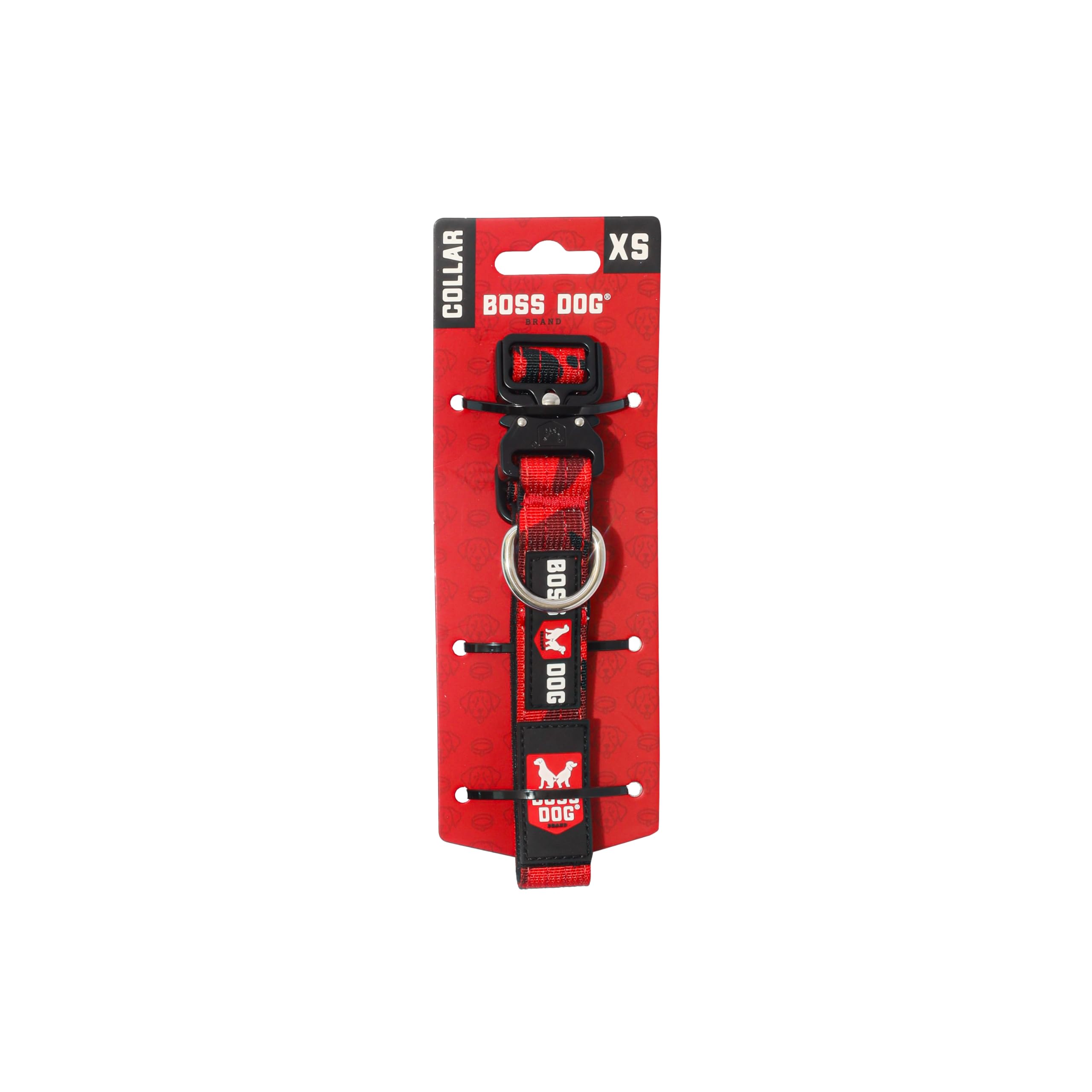 Boss Dog Tactical Collar, Red Camo, X-Small