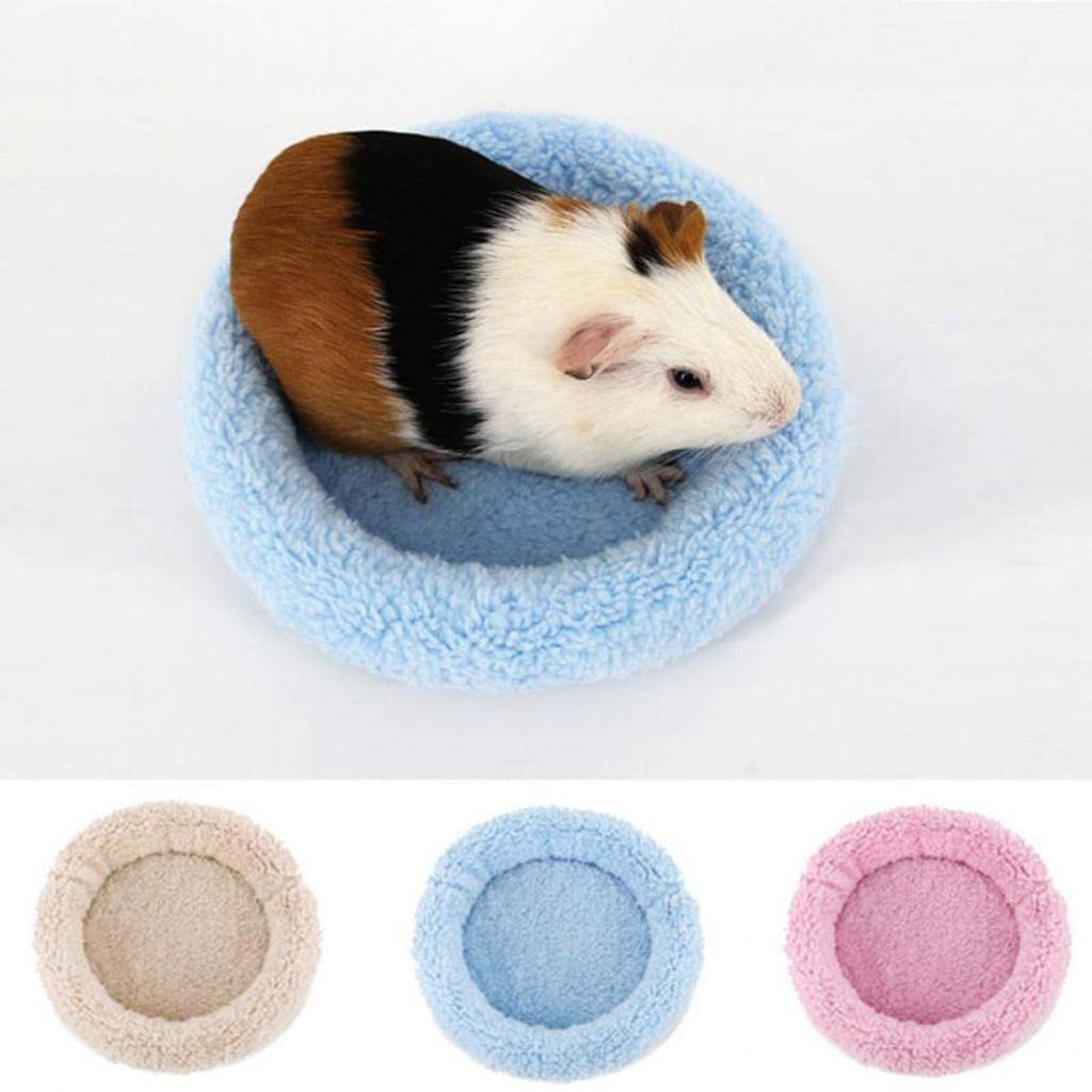 APIRILY Soft Comfortable Cold Winter Small Animal Mat Hamster Pig Pet Hedgehog Warm Sleeping Bed Pad Mat S Cream | Pet Supplies 