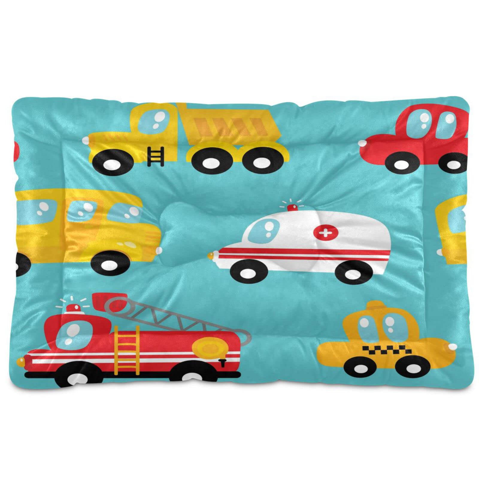 Taxi Fire Truck Car Dog Bed Medium Pet Bed Mat Non Slip Cat Beds Pad Mats Soft Dogs Bed Pillows Pets Blanket Cushion