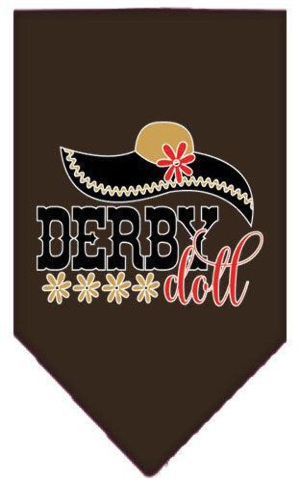 Mirage Pet Product Derby Doll Screen Print Bandana Black Large
