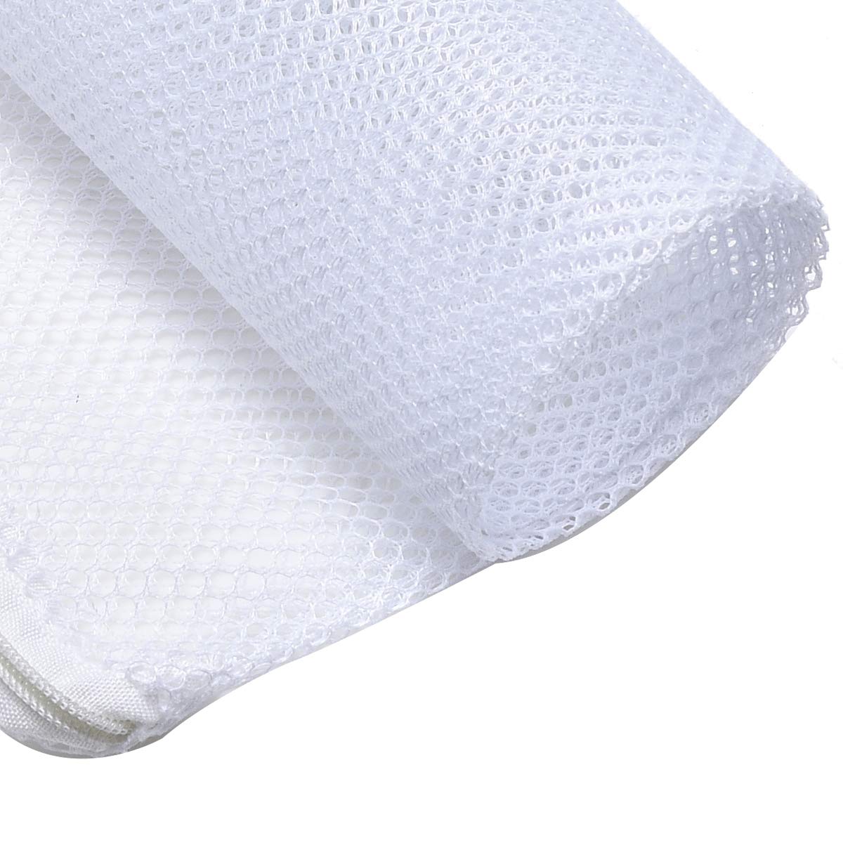 Alegi Large Filter Media Bags,Aquarium Mesh Bags With Plastic Zipper,White Net Bags For Bio Balls, Ammonia Remover 17.8' By 13.5' (4Pcs)
