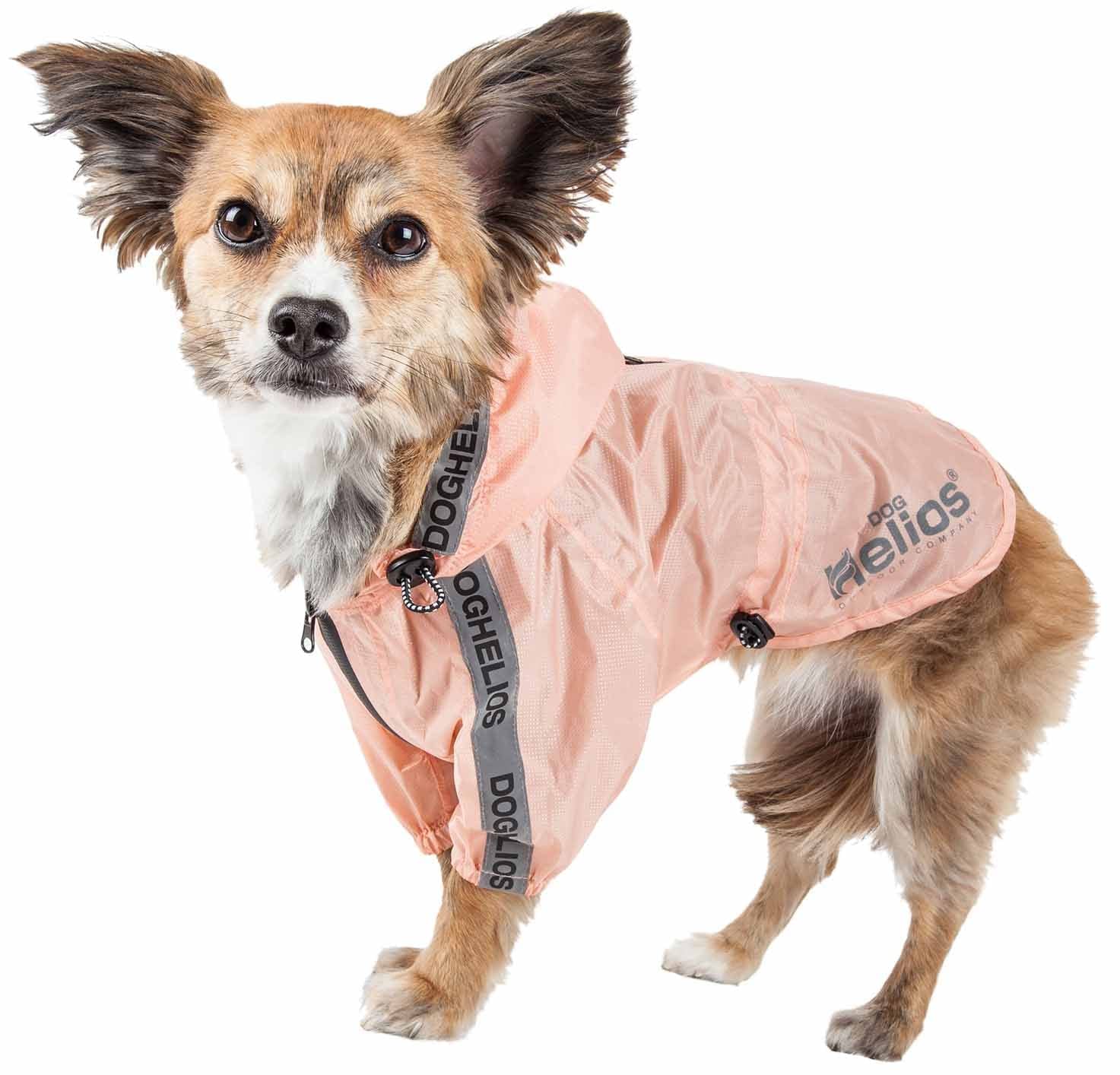 Dog Helios Torrential Shield Adjustable and Waterproof Dog Raincoat Poncho, XL, Pink