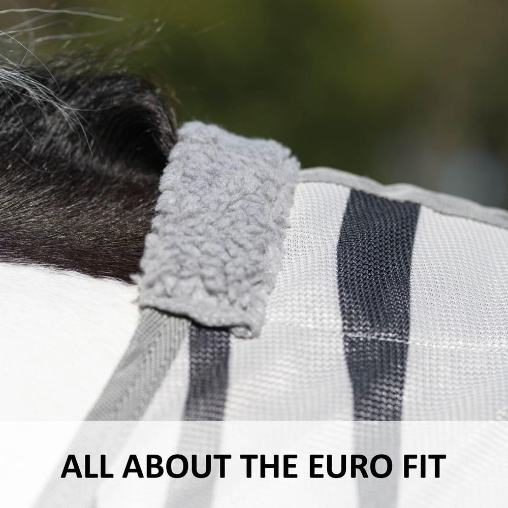 Schneiders Zebra Horse Fly Sheets | Striking Zebra Pattern for Fly Deterrence & UV Protection | Euro Surcingle | Size 78