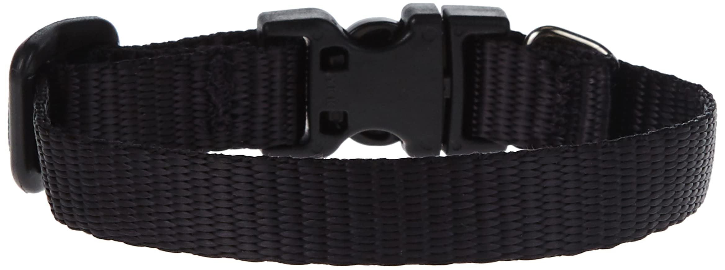 LupinePet Basics 1/2'' Black 6-9'' Adjustable Collar for Extra Small Dogs