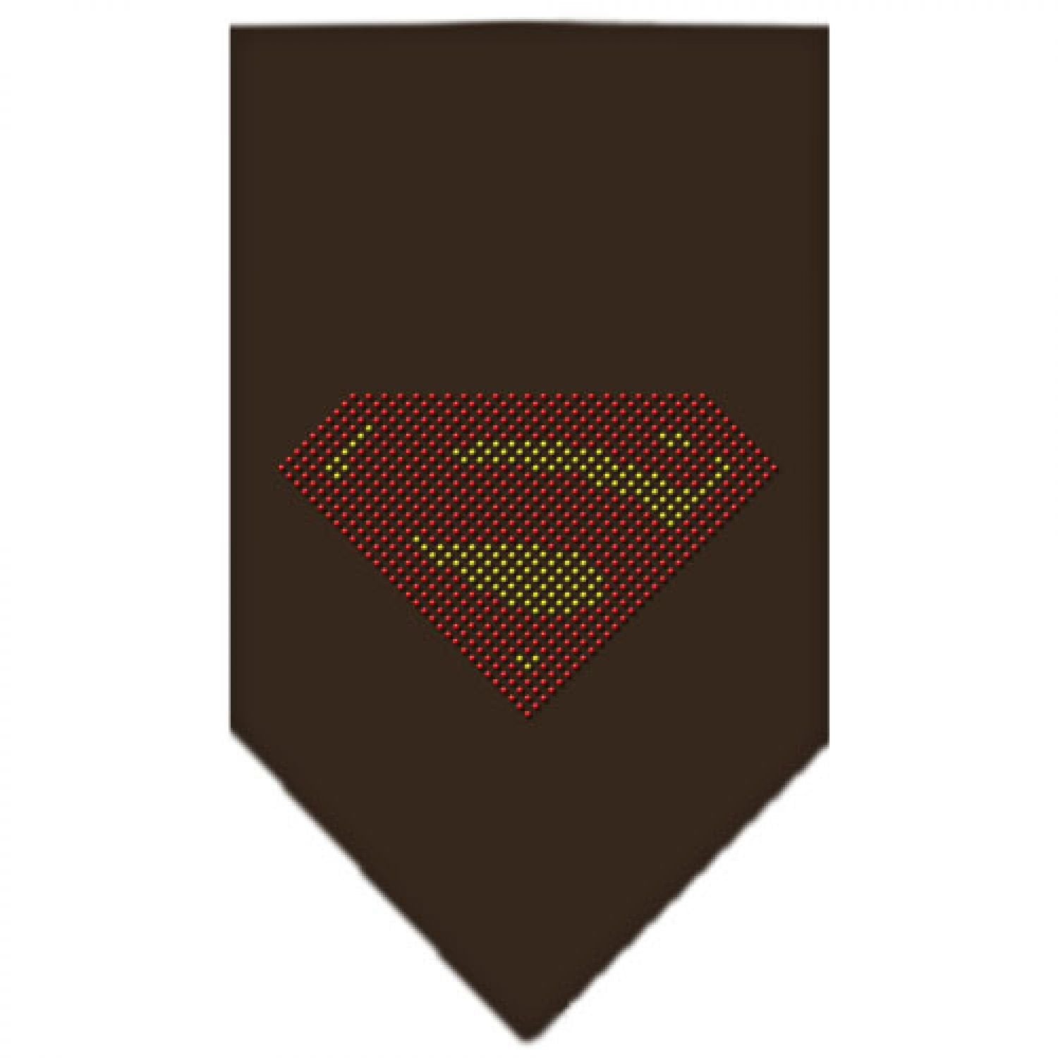 Mirage Pet Products Super! Rhinestone Bandana, Large, Cocoa